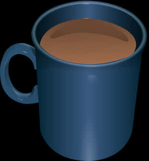 Blue Coffee Mug Full PNG