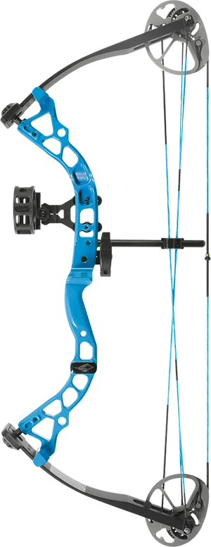 Blue Compound Bow Archery Equipment PNG Image