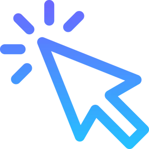 Blue Computer Mouse Pointer Icon PNG Image