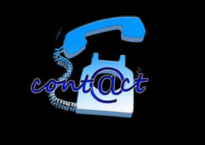 Blue Contact Phone Graphic PNG image with transparent background