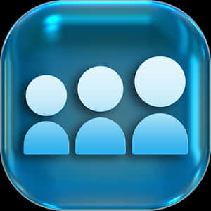 Blue Contacts App Icon PNG with transparent background