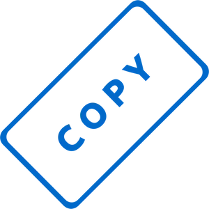 Blue Copy Stamp Icon PNG Image