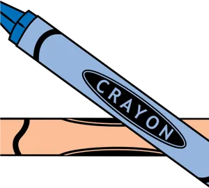 Blue Crayon Drawing PNG Image