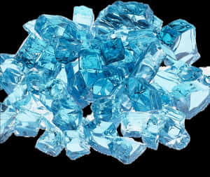 Blue Crystal Cluster Background PNG image with transparent background