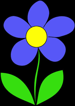 Blue Daisy Graphic PNG with transparent background