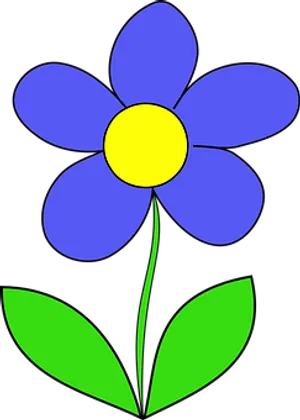 Blue Daisy Graphic PNG Image