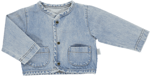 Blue Denim Baby Jacket PNG image with transparent background