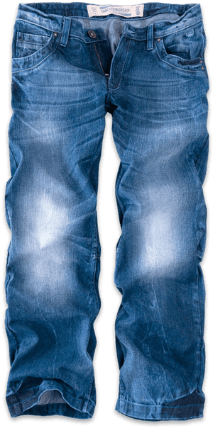 Blue Denim Jeans Front View PNG