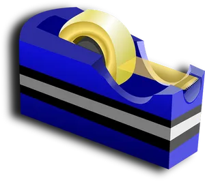 Blue Desktop Tape Dispenser PNG Image