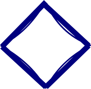 Blue Diamond Outline Graphic PNG Image