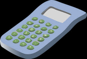 Blue Digital Calculator Illustration PNG image with transparent background