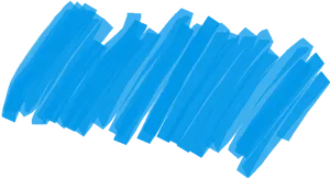 Blue Digital Scribble Art PNG Image