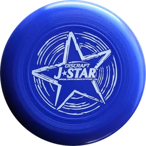 Blue Discraft J Star Ultimate Frisbee PNG Image