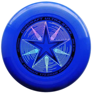 Blue Discraft Ultrastar Frisbee PNG Image