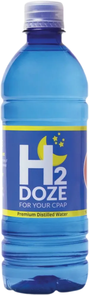 Blue Distilled Water Bottle H2 Doze PNG Image