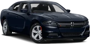 Blue Dodge Charger Side View PNG Image