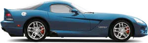 Blue Dodge Viper Side View PNG Image