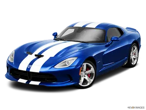 Blue Dodge Viper Sports Car PNG Image