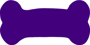 Blue Dog Bone Graphic PNG image with transparent background