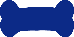Blue Dog Bone Graphic PNG image with transparent background