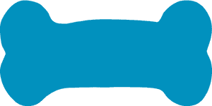 Blue Dog Bone Graphic PNG image with transparent background