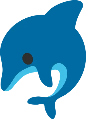 Blue Dolphin Graphic PNG Image