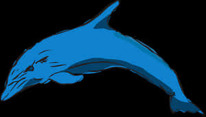 Blue Dolphin Illustration PNG image with transparent background