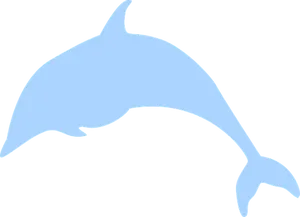 Blue Dolphin Silhouette PNG Image