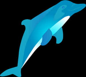 Blue Dolphin Vector Art PNG image with transparent background