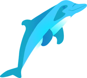 Blue Dolphin Vector Art PNG Image