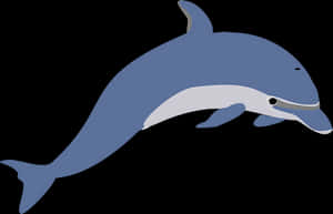 Blue Dolphin Vector Illustration PNG image with transparent background
