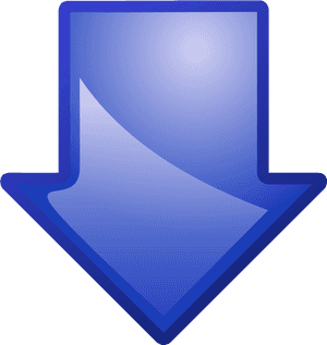Arrow Blue Down Clip Arts - Blue Arrow Pointing Down, HD Png Download PNG
