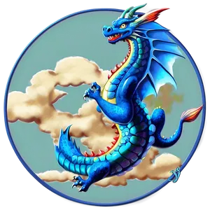 Blue Dragon In Clouds Png 71 PNG Image