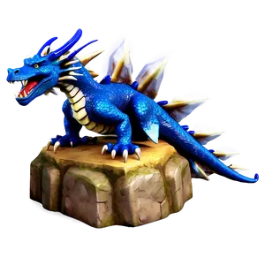 Blue Dragon With Crystal Png 29 PNG Image