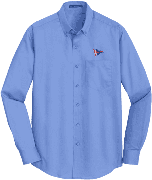 Blue Dress Shirtwith Logo PNG image with transparent background