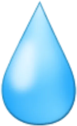 Blue Drop Emoji Graphic PNG Image