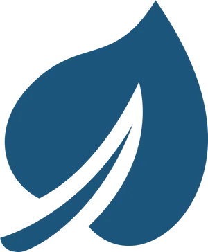 Blue Drop Logo Design PNG Image