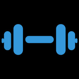 Blue Dumbbell Icon PNG image with transparent background