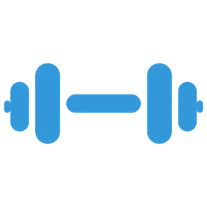 Blue Dumbbell Icon PNG Image