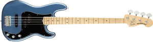 Blue Electric Bass Guitar PNG Image