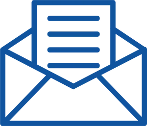 Blue Envelope Address Icon PNG Image