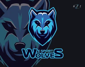 Blue Esports Wolf Logo PNG Image