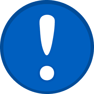Blue Exclamation Mark Icon PNG image with transparent background