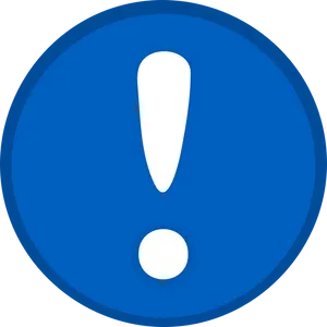 Blue Exclamation Mark Icon PNG Image