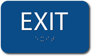Ada Braille Exit Sign - Graphic Design, HD Png Download PNG with transparent background