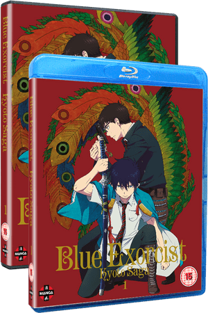 Blue Exorcist Kyoto Saga Bluray Cover PNG image with transparent background
