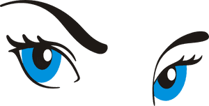Blue_ Eyes_and_ Eyebrows_ Vector_ Illustration PNG image with transparent background
