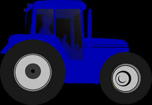 Blue Farm Tractor Vector Illustration PNG image with transparent background