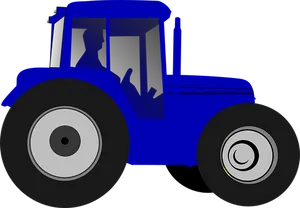 Blue Farm Tractor Vector Illustration PNG Image