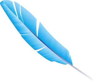 Blue Feather Illustration.png PNG Image